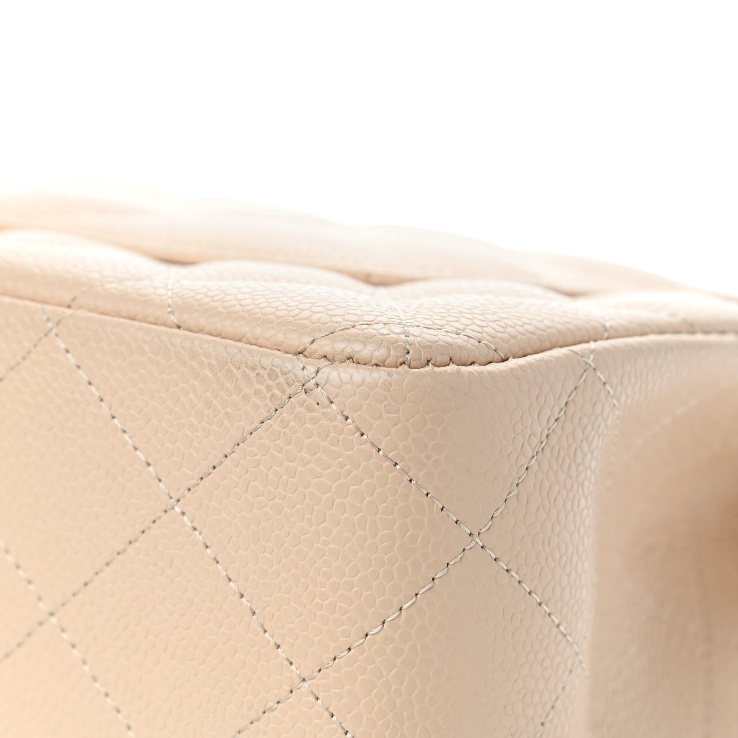 Chanel Caviar Quilted Jumbo Double Flap Beige 12 of 15