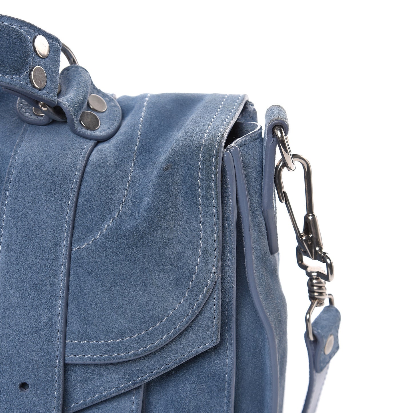 Suede Medium PS1 Satchel Polar Blue