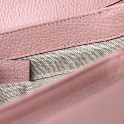 Gucci Dollar Calfskin Medium Interlocking G Top Handle Shoulder Bag Soft Pink 9 of 10