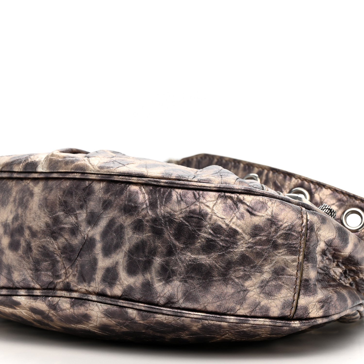 Balenciaga Metallic Agneau Arena Leopard Le Cagole Shoulder Bag XS Brown 11 of 12
