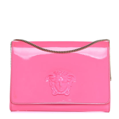 Versace Patent Palazzo Medusa Chain Evening Bag Pink 1 of 15