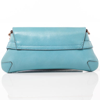Gucci Leather Horsebit Clutch Bag Turquoise 4 of 10