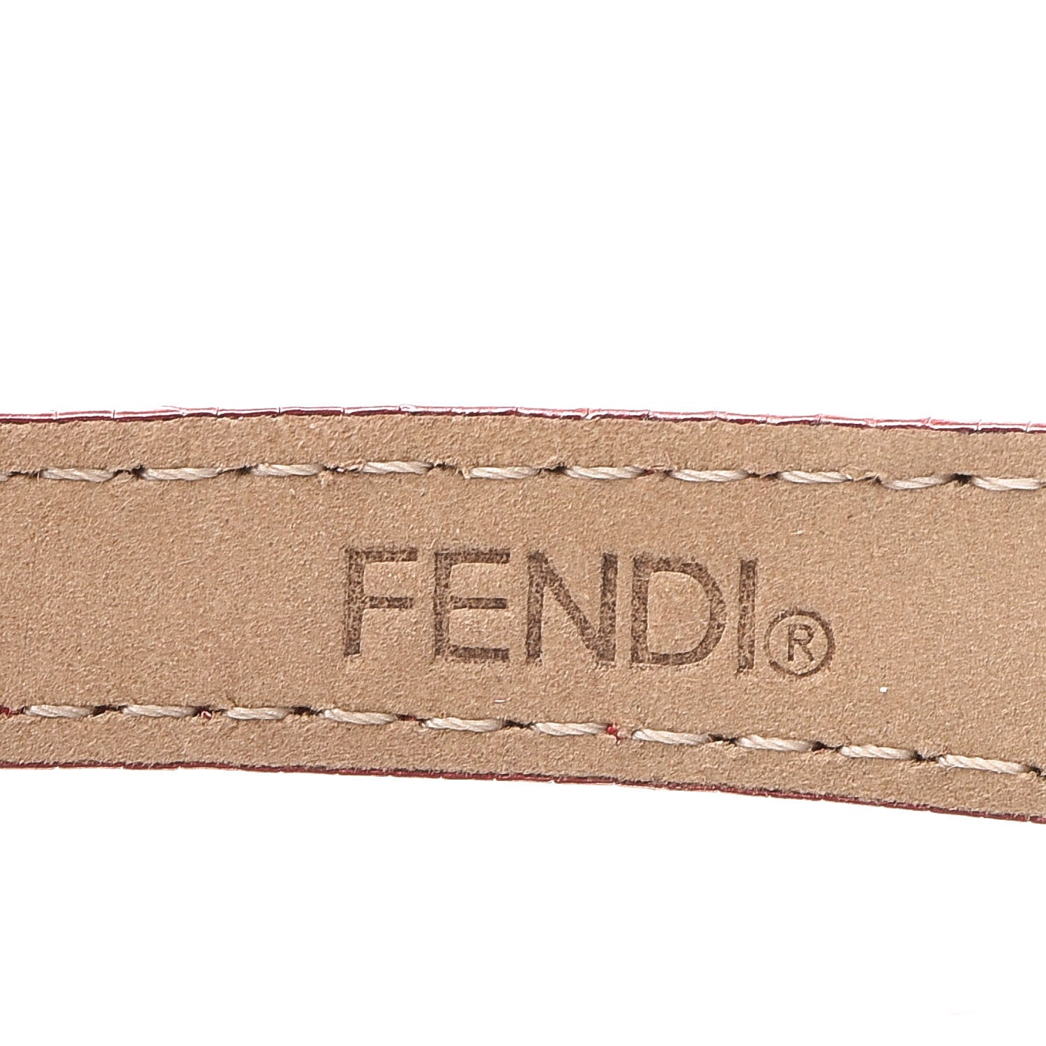 Fendi Stainless Steel Calfskin Diamond 23mm Moda Quartz Watch Red 7 of 9