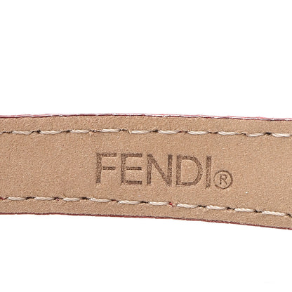 Fendi Stainless Steel Calfskin Diamond 23mm Moda Quartz Watch Red 7 of 9