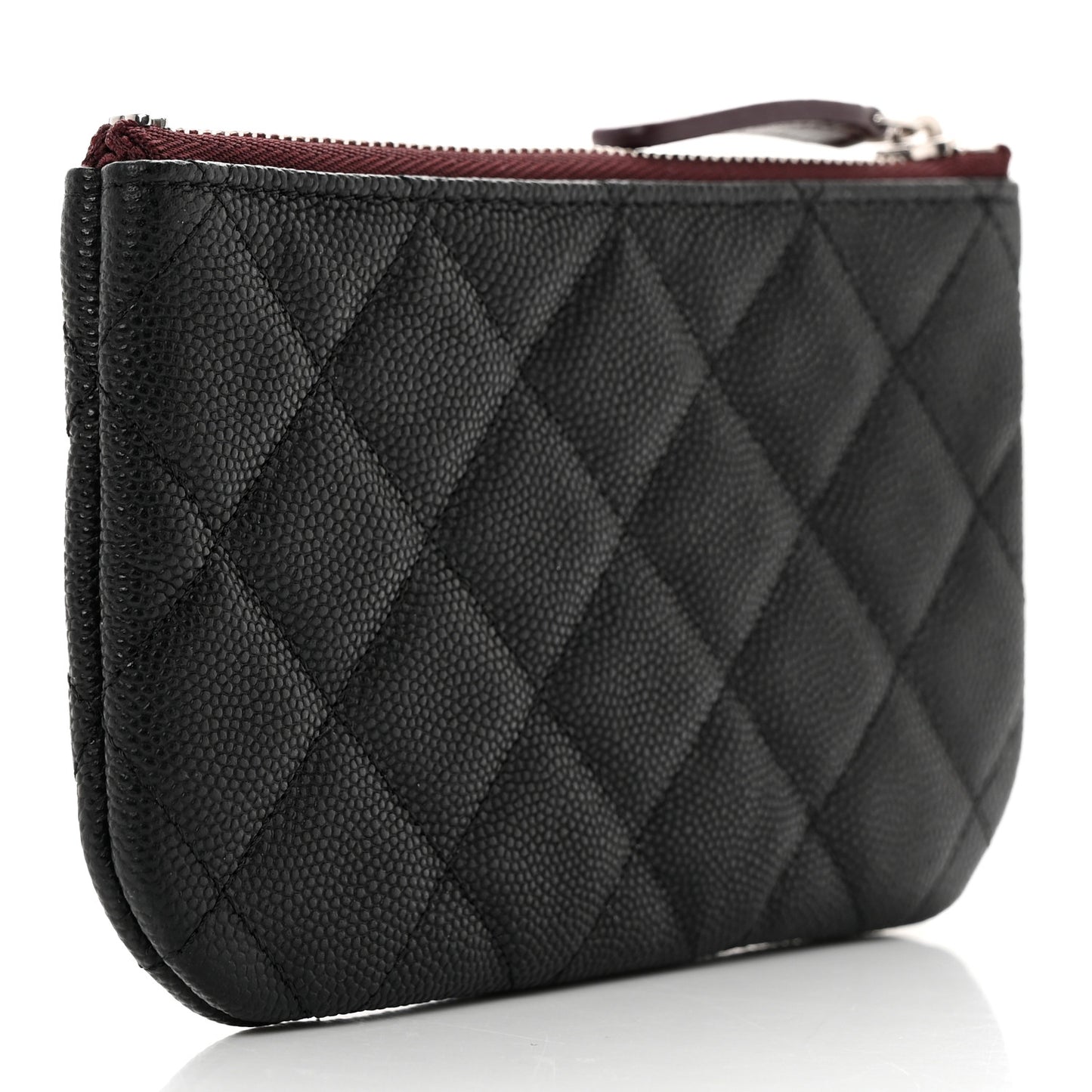 Caviar Quilted Small Cosmetic Case Black