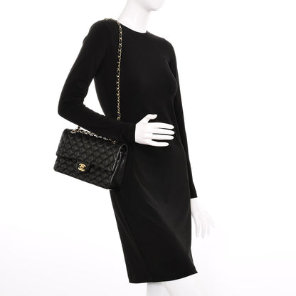Chanel Lambskin Quilted Medium Double Flap Black 2 of 8