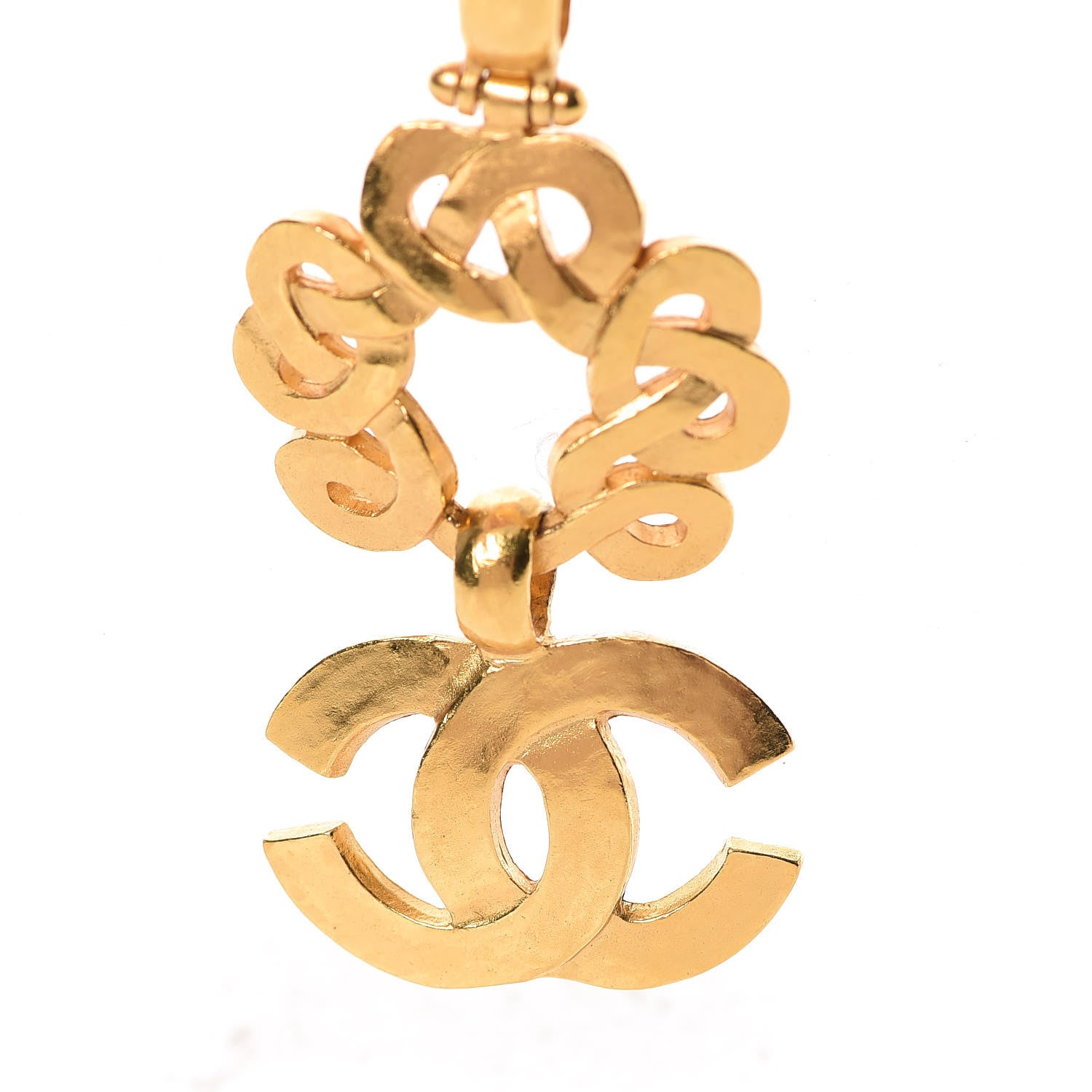 Chanel CC Pendant Necklace Gold 4 of 7