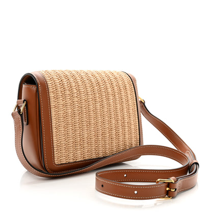 Celine Raffia Calfskin Teen Triomphe Natural Tan 2 of 9