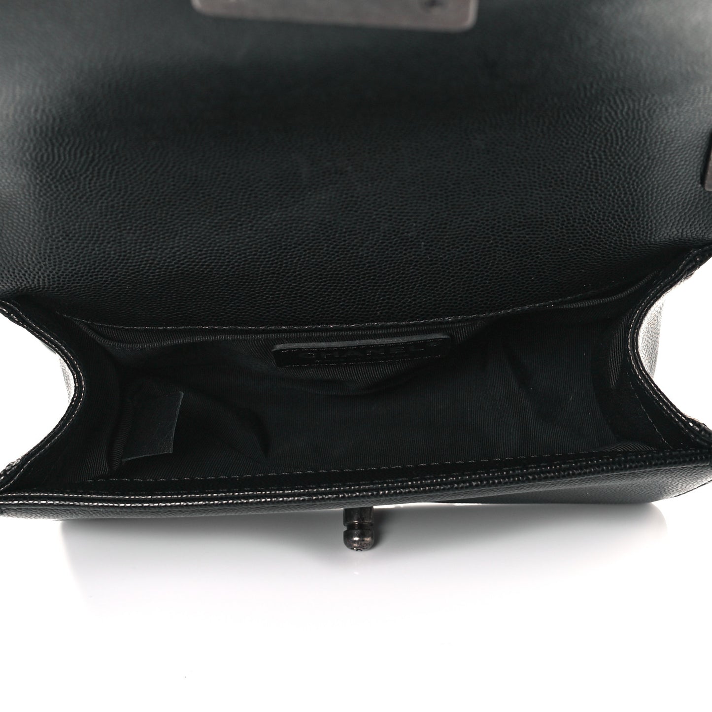 Caviar Quilted Small Boy Flap Black
