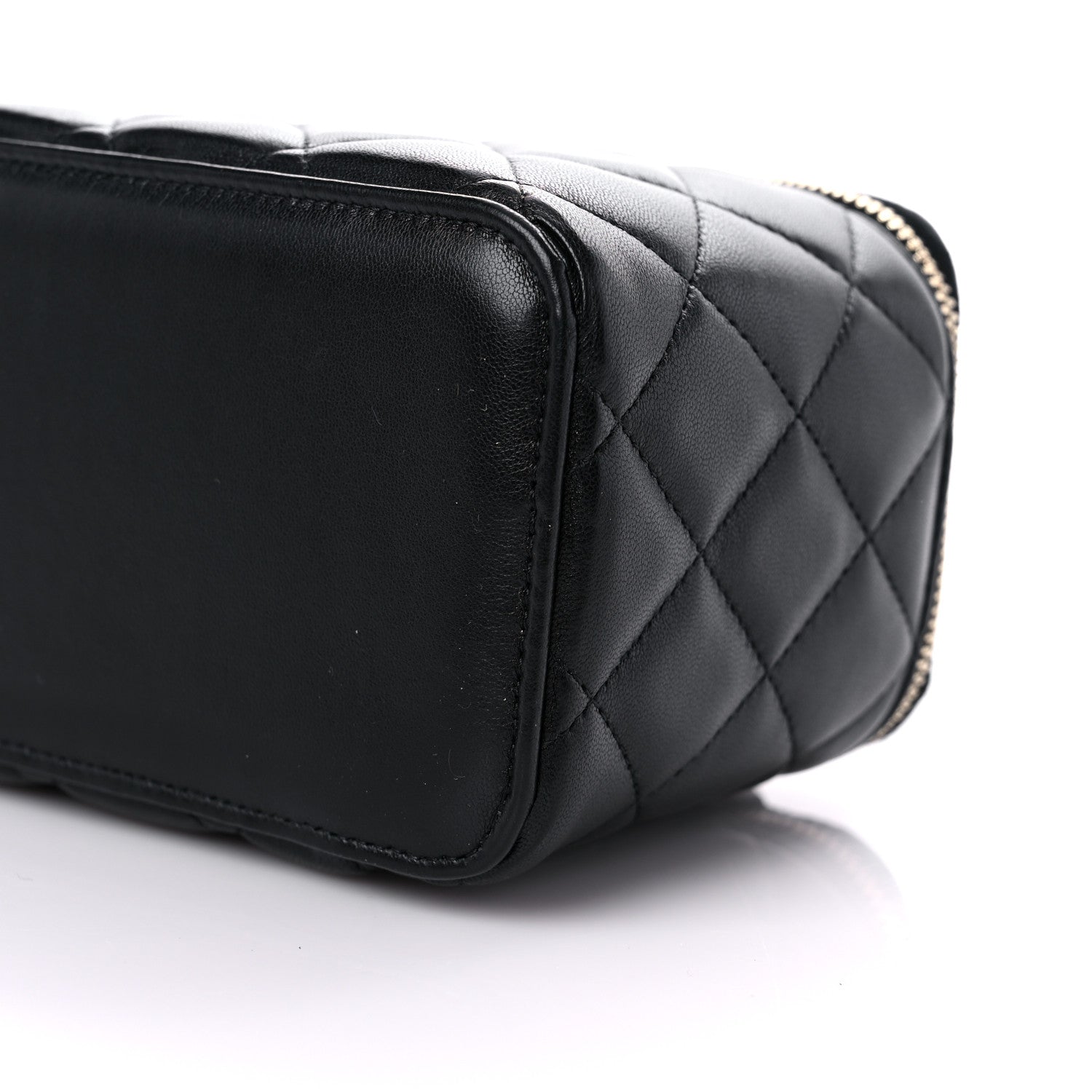 Chanel Lambskin Quilted Small Top Handle Vanity Case With Chain Black 9 of 11