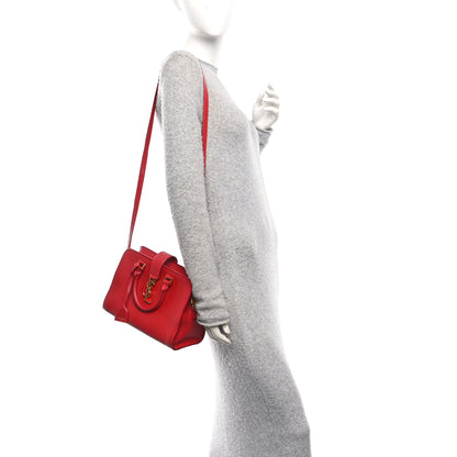 Saint Laurent Calfskin Baby Monogram Cabas Red 2 of 10