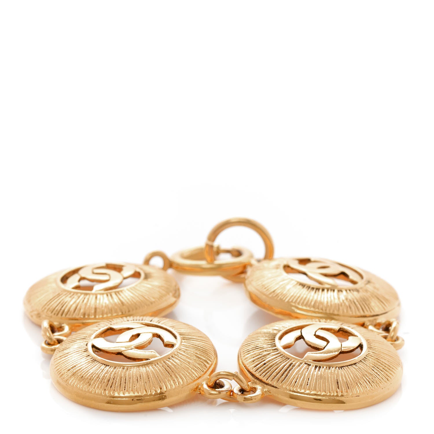 Chanel Metal CC Medallion Bracelet Gold 1 of 4
