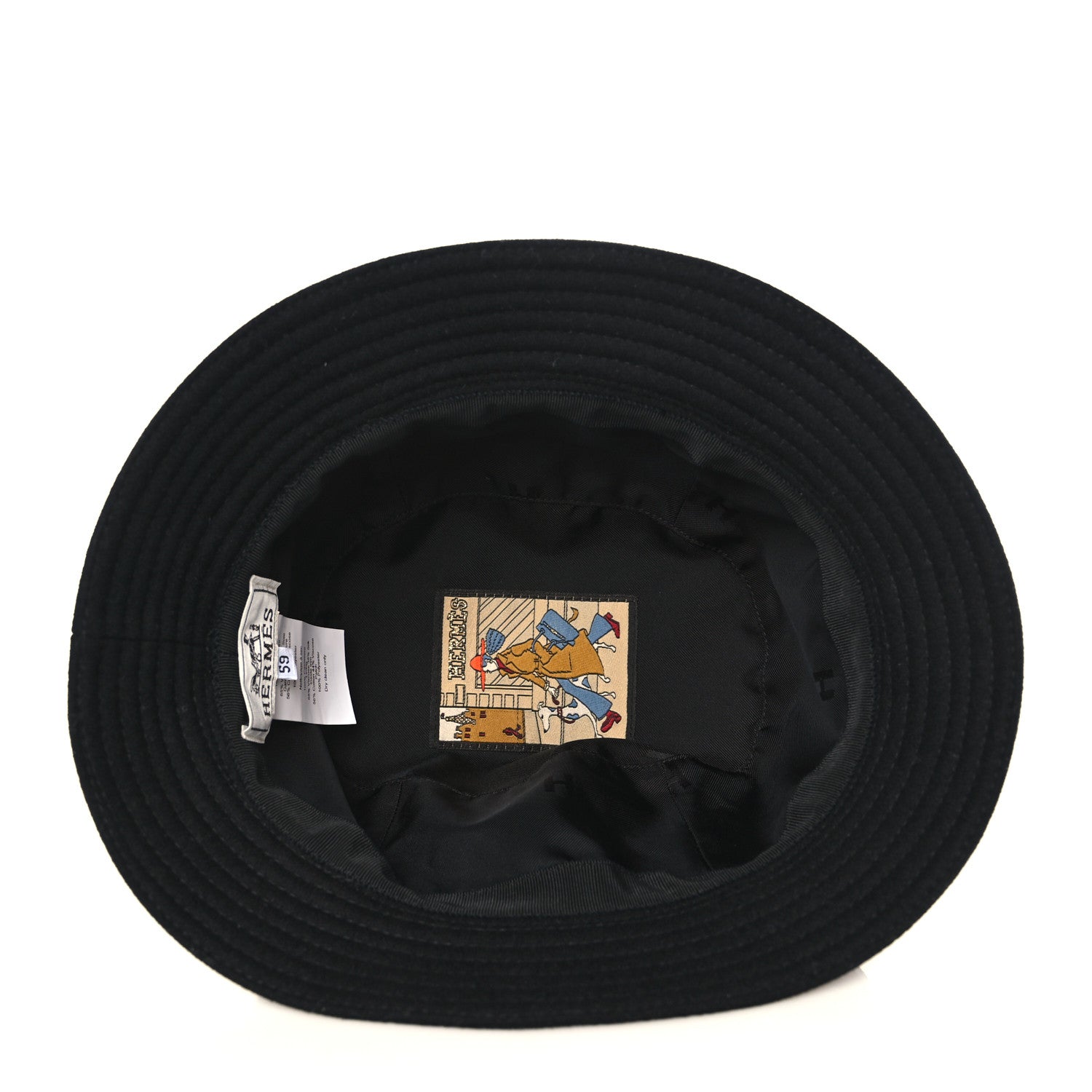Hermes Cashmere Calvi Bucket Hat 59 Black 6 of 8