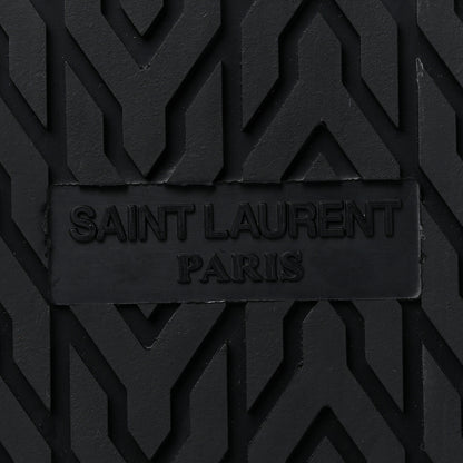Saint Laurent Calf Hair Jimmy Cross Slides 38.5 Black 9 of 12