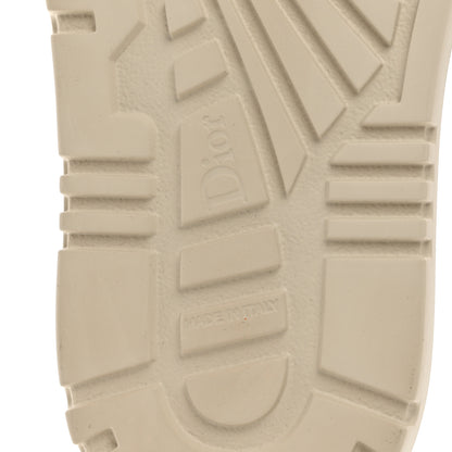 Christian Dior Shearling Canvas Lurex Embroidered Dway 10mm Slide Sandals 36.5 Natural Platinum 8 of 8