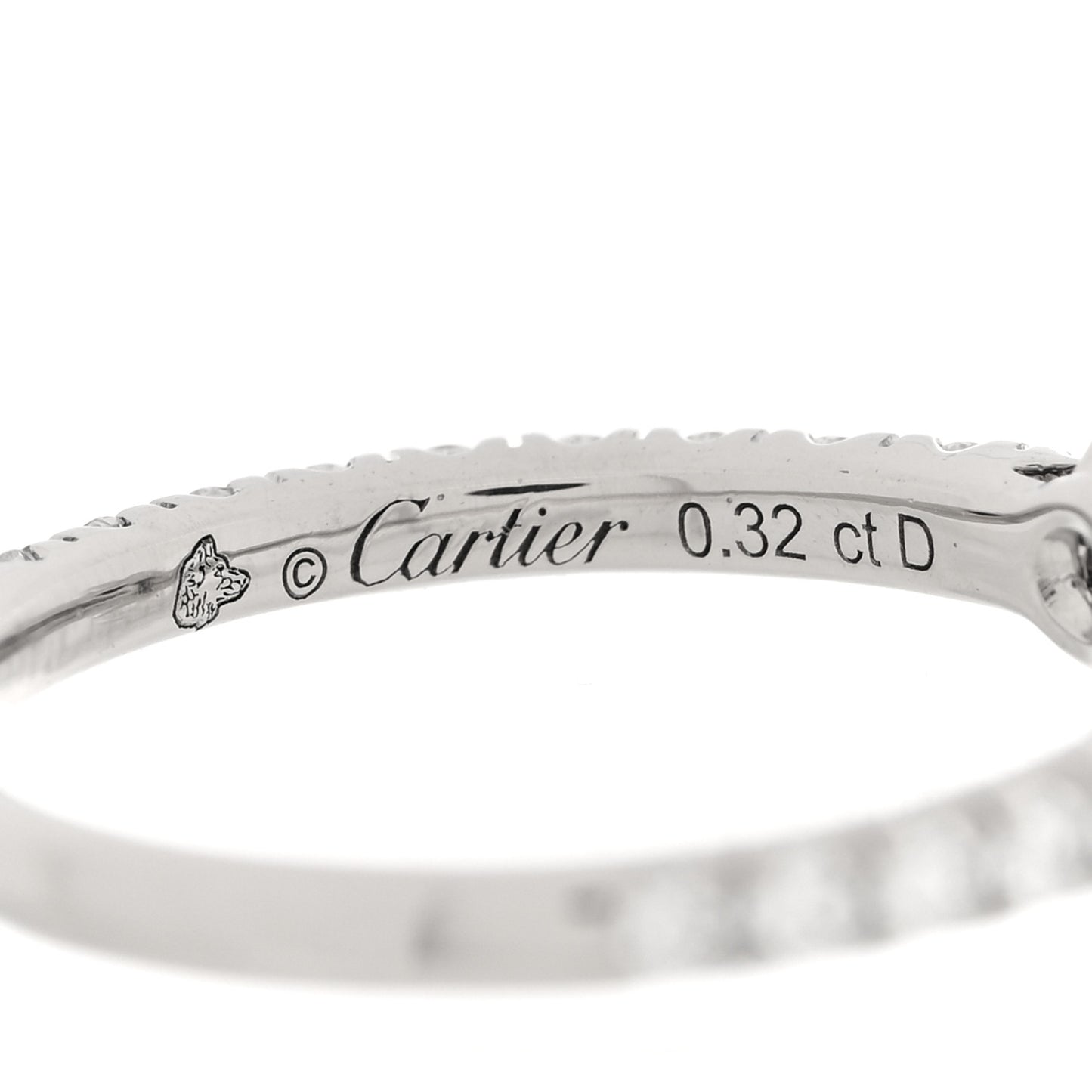 Platinum Diamond .32ct Etincelle De Cartier Solitaire Engagement Ring 48 4.5