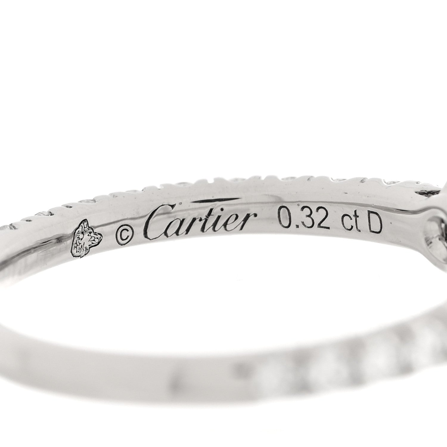 Cartier Platinum Diamond .32ct Etincelle De Cartier Solitaire Engagement Ring 48 4.5 4 of 5