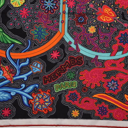 Hermes Cashmere Silk L'Arbre Du Vent Shawl 140 3 of 6