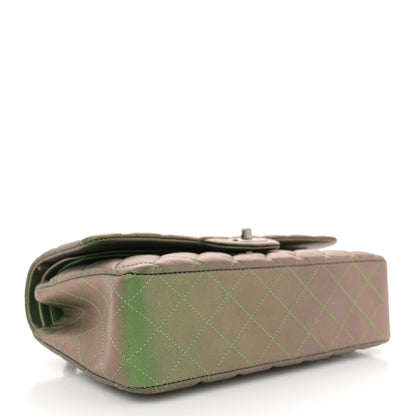 Chanel Iridescent Lambskin Quilted Medium Double Flap Green 4 of 10