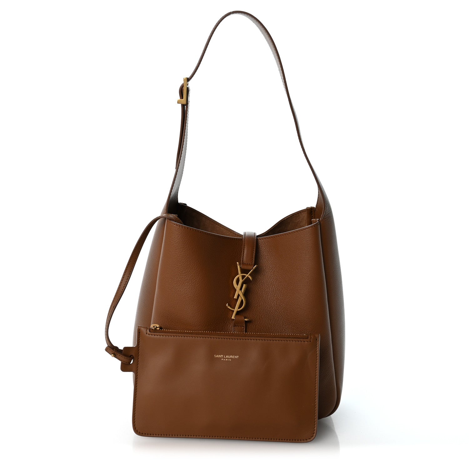 Saint Laurent Supple Grained Calfskin Small Le 5 A 7 Soft Hobo Fox 3 of 10