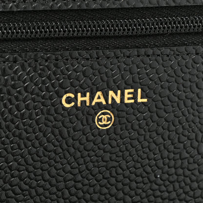 Chanel Caviar Quilted Wallet on Chain WOC Black 7 of 17