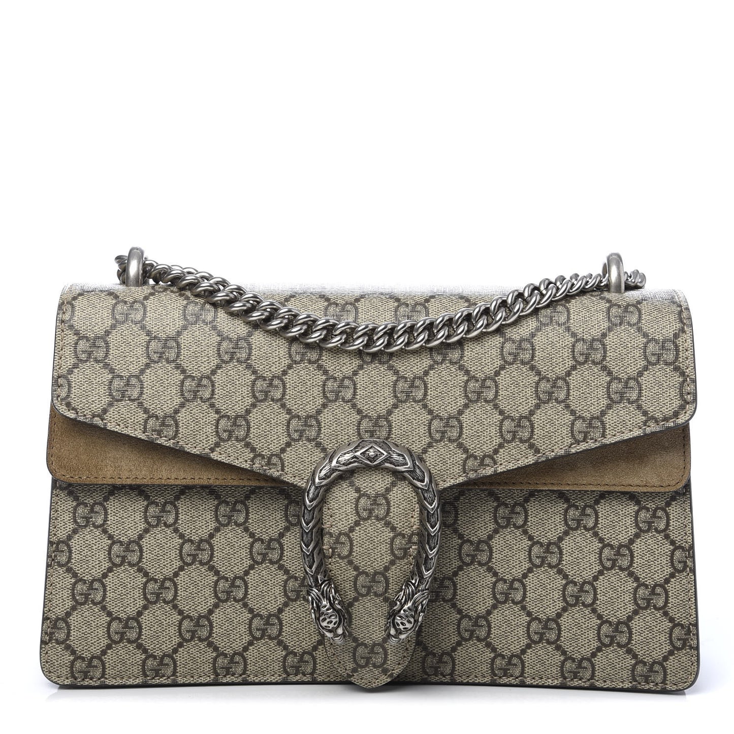 GG Supreme Monogram Small Dionysus Shoulder Bag Taupe