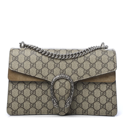 Gucci GG Supreme Monogram Small Dionysus Shoulder Bag Taupe 1 of 12
