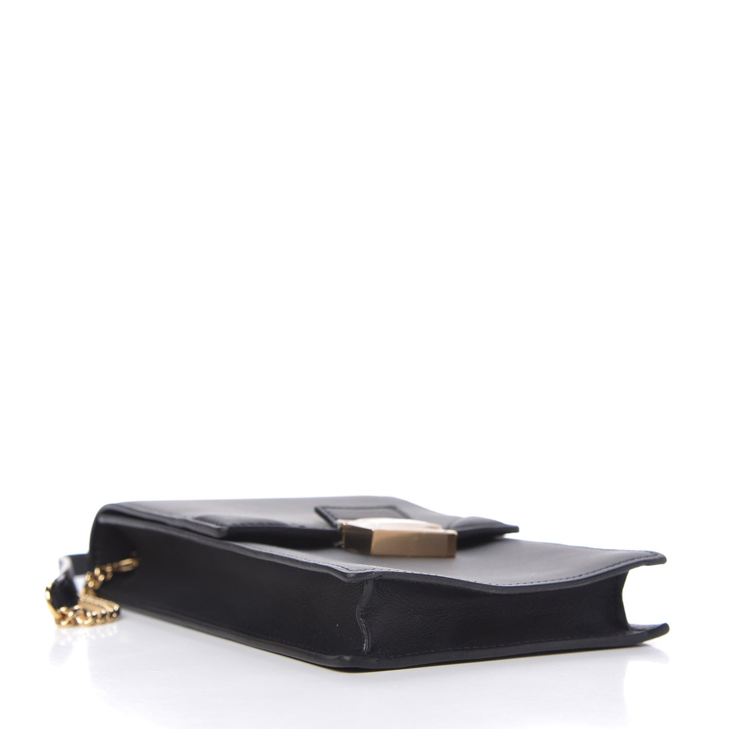 Fendi Vitello Grace Matte Kan U Vertical Wallet On Chain Black 4 of 11
