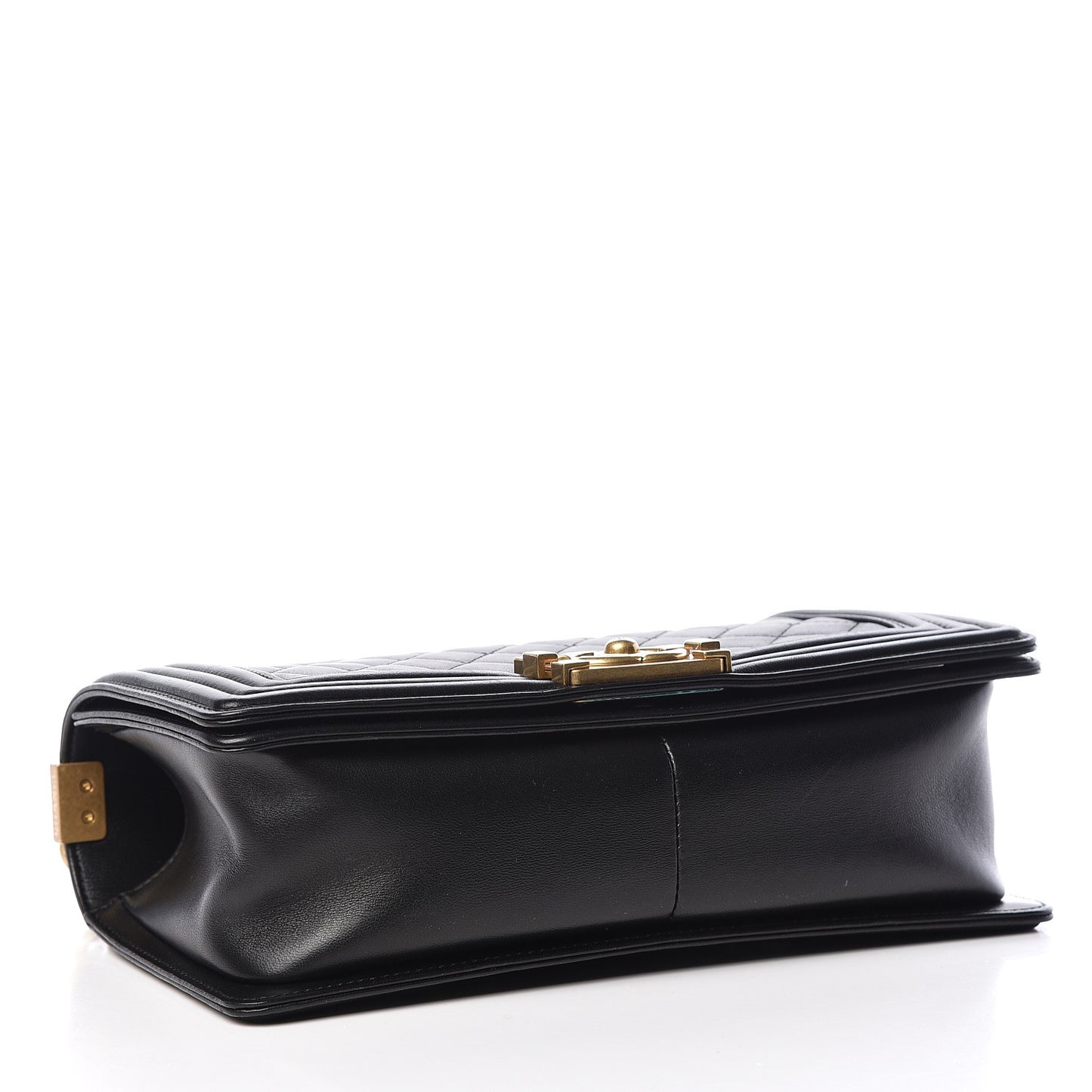 Lambskin Quilted Medium Boy Flap Black