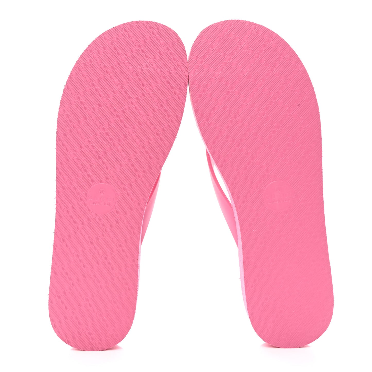 Rubber Chevron Womens GG Thong Sandals 38 Pink Tropical Flower