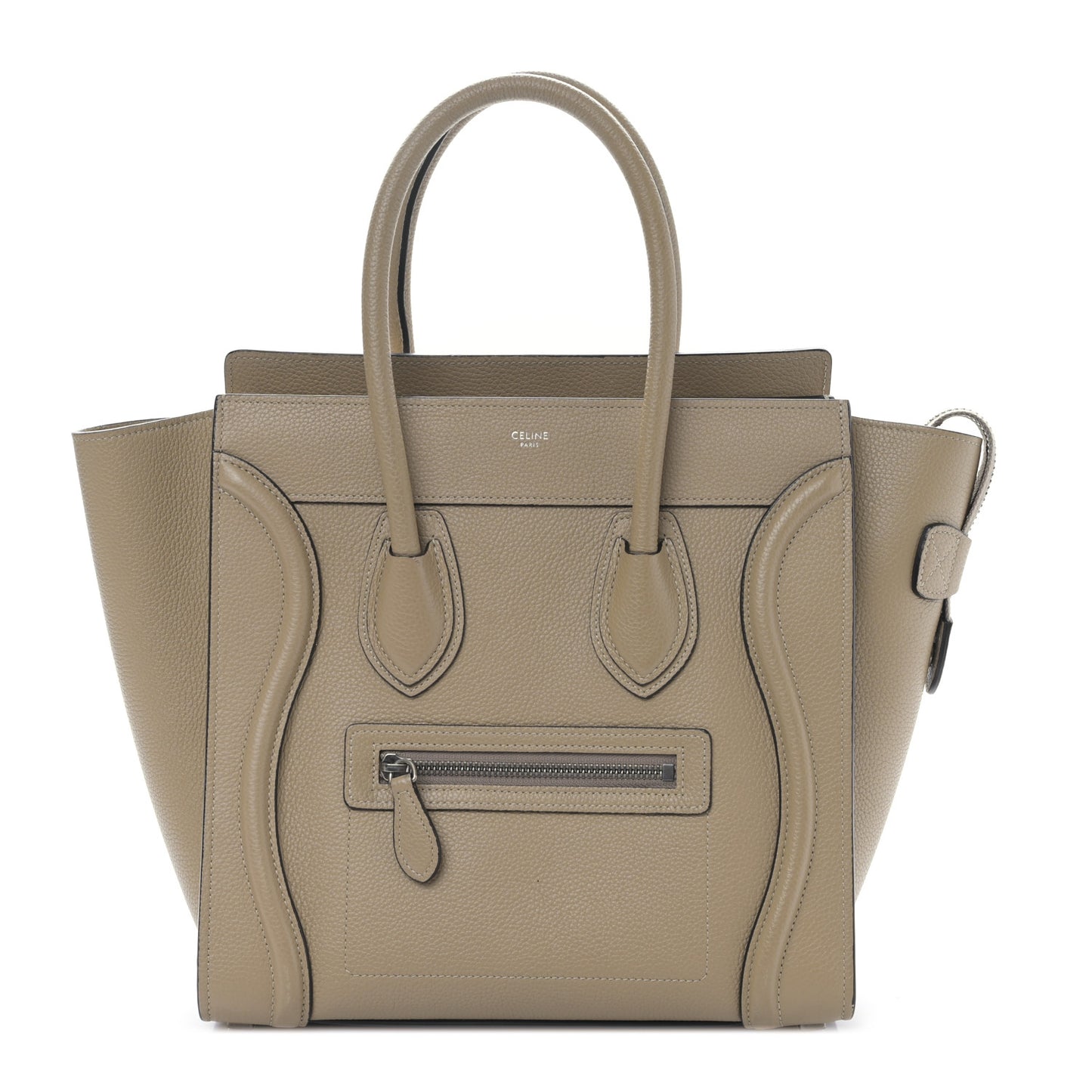 Drummed Calfskin Micro Luggage Dune