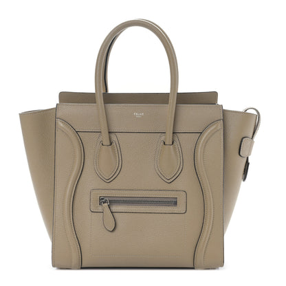 Celine Drummed Calfskin Micro Luggage Dune 1 of 9