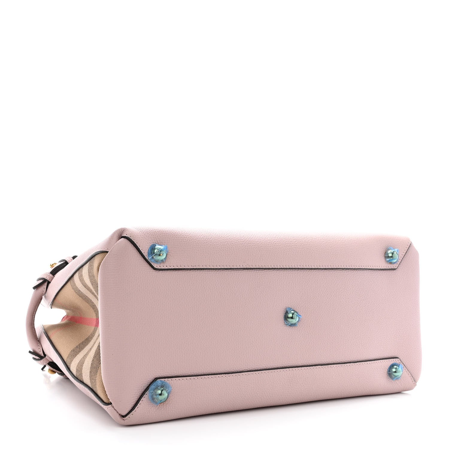 Burberry Derby Calfskin House Check Medium Banner Tote Pale Orchid 4 of 15
