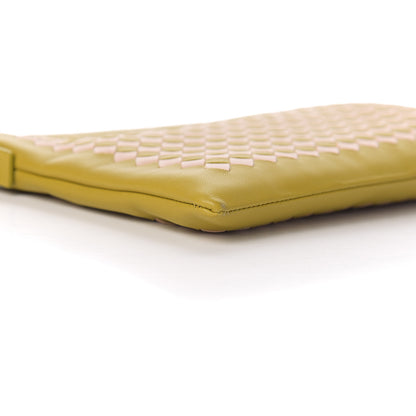 Bottega Veneta Nappa Intrecciato Checker Chain Wallet Chamomile 7 of 9