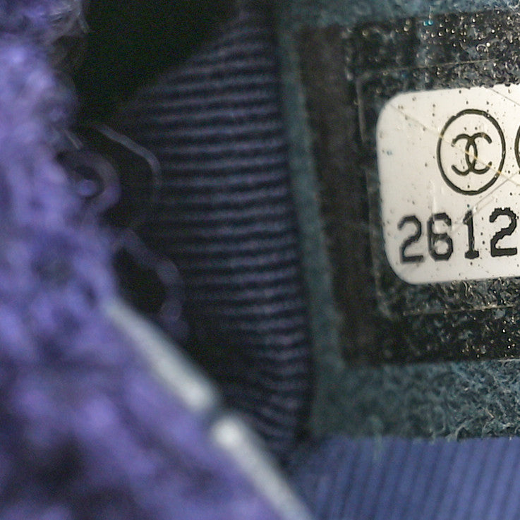 Chanel Cable Knit Mini Paris-Hamburg Flap Navy Blue 7 of 10