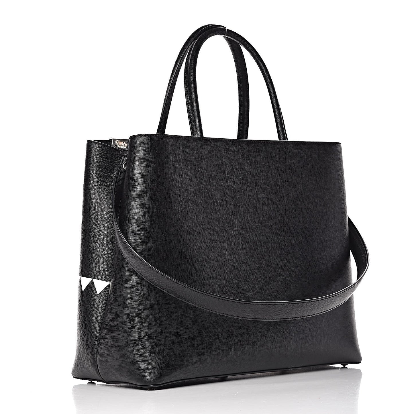 Vitello Elite Studded Monster Medium 2Jours Tote Black