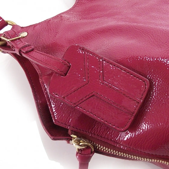 Saint Laurent Patent Tribute Tote Red 8 of 14
