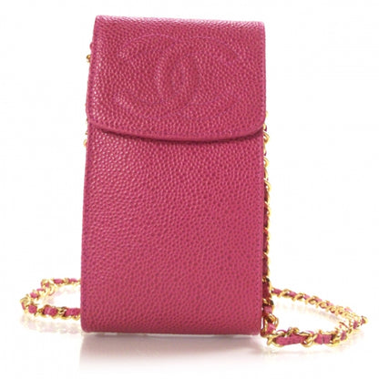 Chanel Caviar Cell Phone Crossbody Bag Pink 1 of 9