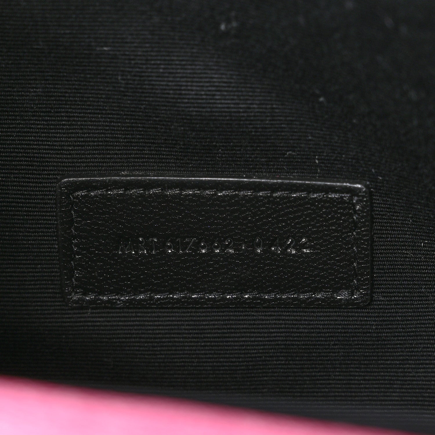 Saint Laurent Grain De Poudre Matelasse Chevron Monogram Envelope Clutch Fuxia Couture 8 of 11
