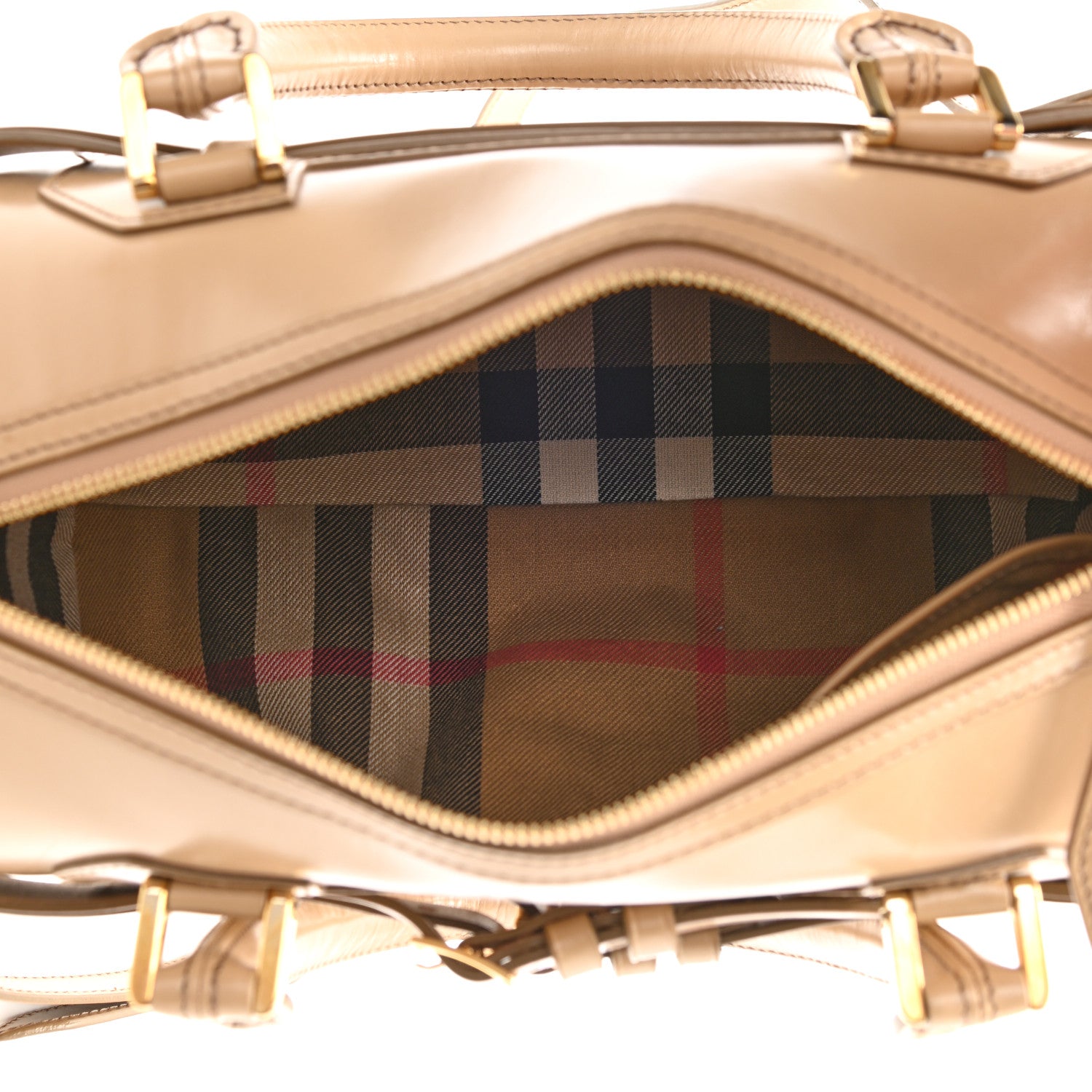 Burberry Polished Bridle Calfskin Medium Chester Bowling Bag Trench 4 of 7
