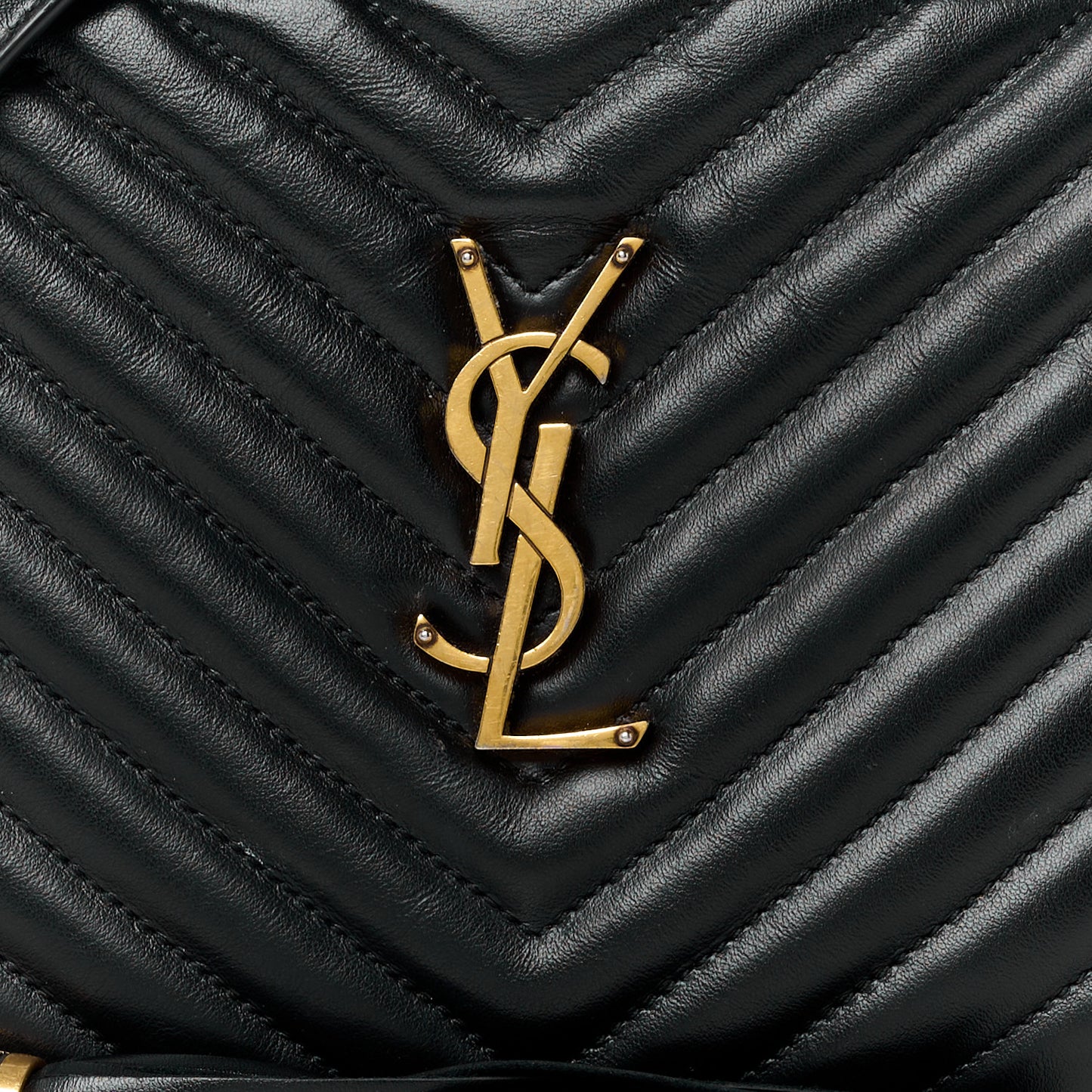 Calfskin Matelasse Monogram Lou Camera Bag Black