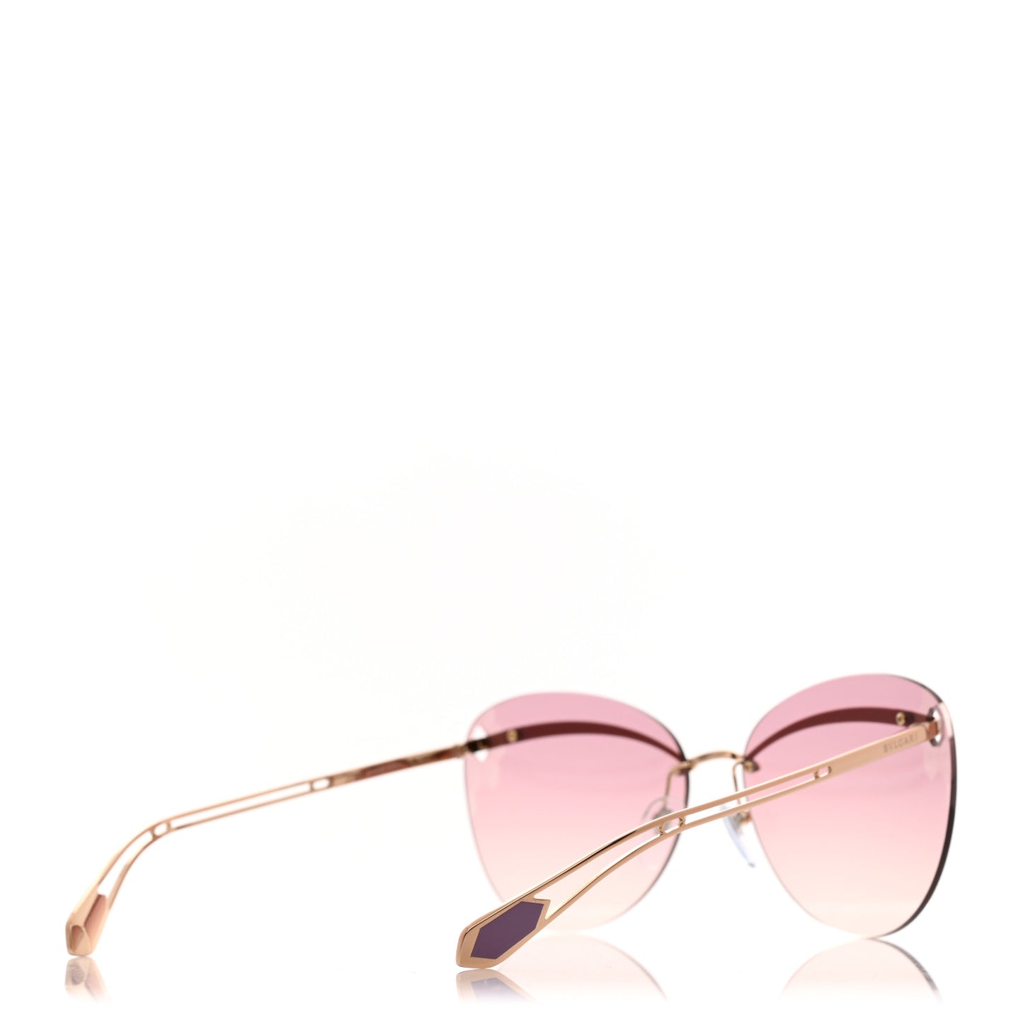 Metal Serpenti Flyingscale Butterfly Sunglasses 6130 Gold Pink