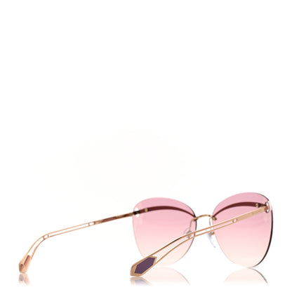 Bulgari Metal Serpenti Flyingscale Butterfly Sunglasses 6130 Gold Pink 4 of 7