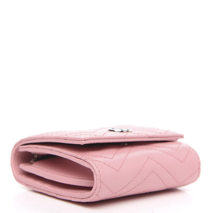 Gucci Calfskin Matelasse GG Marmont Medium Wallet Wild Rose 4 of 7