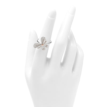 Tiffany Sterling Silver 18K Rose Gold Return to Tiffany Love Bugs Butterfly Ring 52 6 2 of 5
