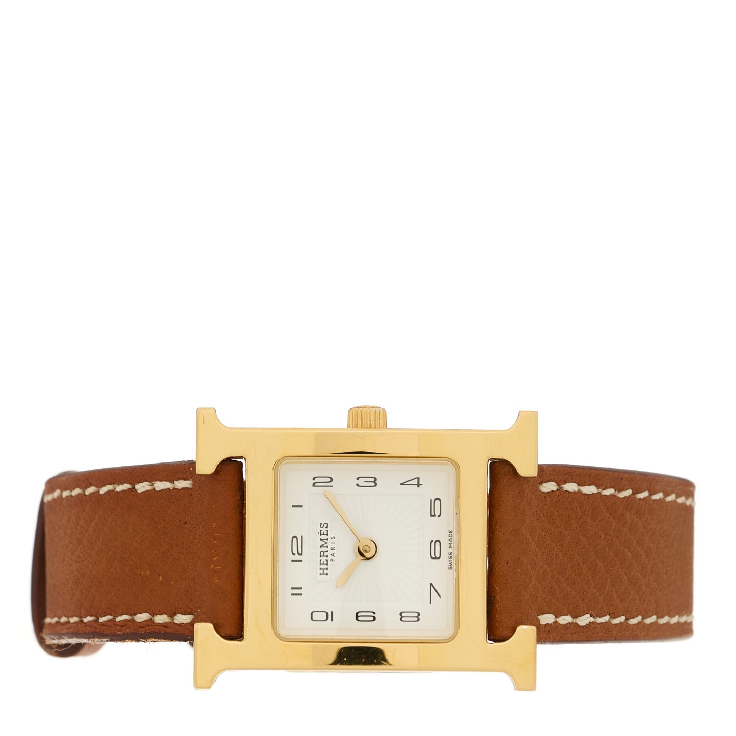 Stainless Steel Epsom 26mm Heure H Hour Quartz Watch Gold