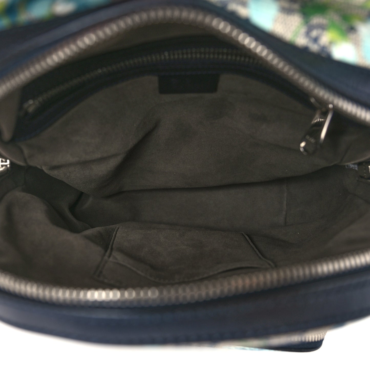 GG Supreme Monogram Blooms Small Day Backpack Blue