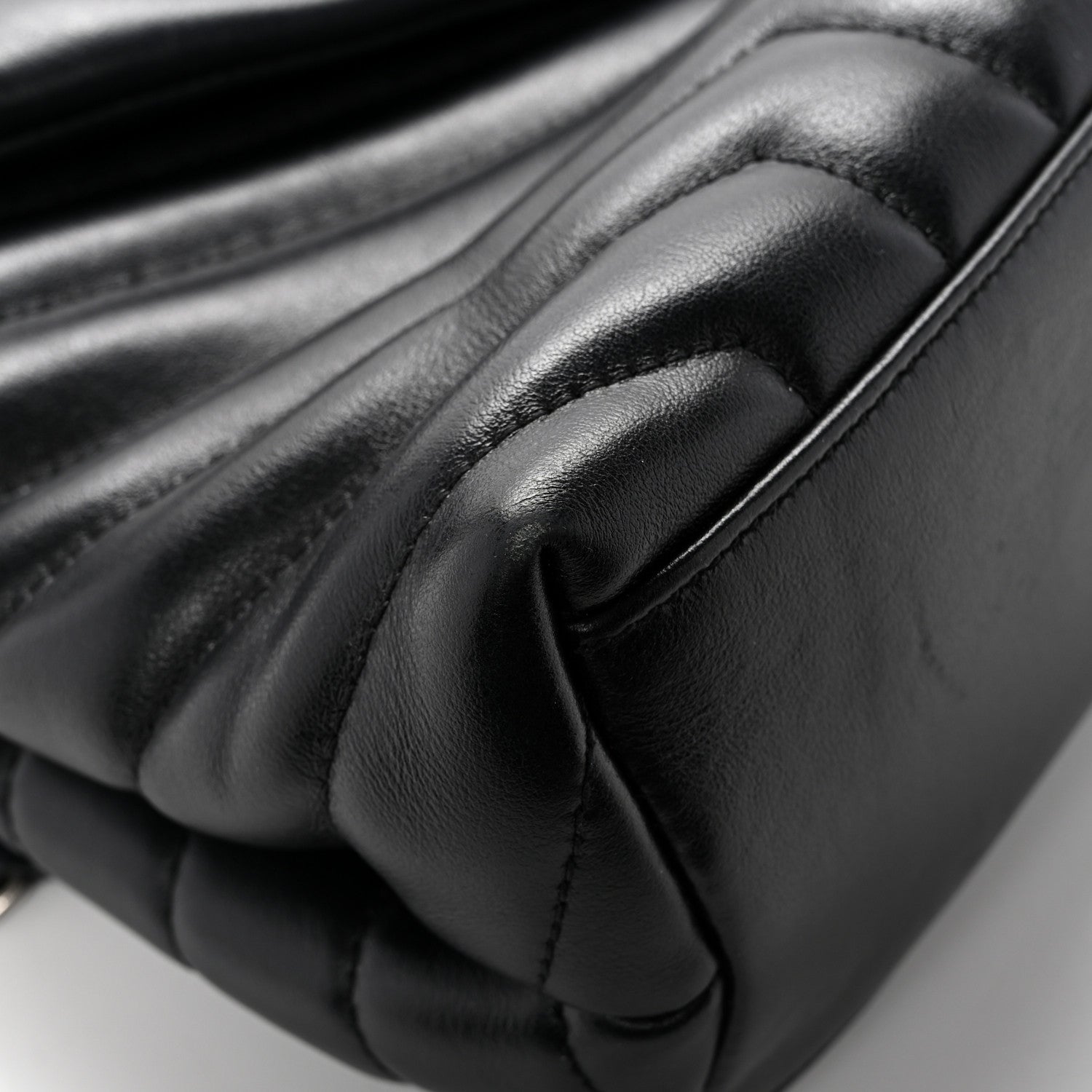 Saint Laurent Calfskin Y Quilted Monogram Medium Loulou Chain Satchel Black 12 of 14