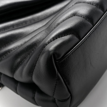 Saint Laurent Calfskin Y Quilted Monogram Medium Loulou Chain Satchel Black 12 of 14
