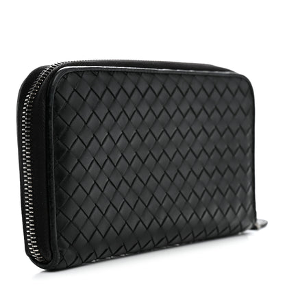 Bottega Veneta Nappa Intrecciato Zip Around Wallet Black 3 of 7